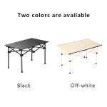 Outdoor Carbon Steel Small Aluminium Table Camping Black Compact Roll Up