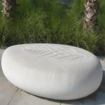 Square Round GRC Concrete Table Seating Chair Bench For Outdoor Indoor