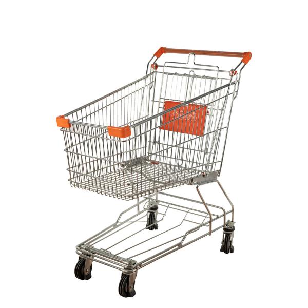 Asian 125L Standard Metal Shopping Trolley Supermarket Grocery Trolly Cart EN BS