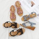 BS055 Platform Wedge Heel Mid-Heel Ladies Sandals 2020 Summer New Style European