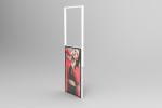 High Brightness Hanging Double Sided Window Display 55 Inch Advertisement Screen