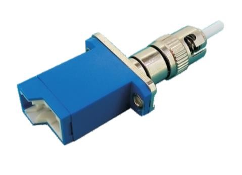 UPC / APC Fiber Optic Adapter Singlemode E2000 Female To FC/ST/LC Male Hybrid Converter