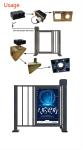 Public Office Building Speed Swing Turnstile Barrier Gate For Pedestrian Entry