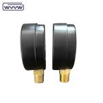 Normal Air Dual Scale Economy Pressure Gauge Black Steel Material