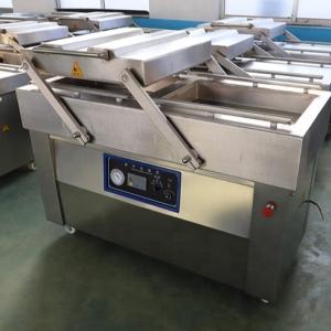 China Double Chamber Vacuum Packing Machine For Rice Fruit Vegetable Meat factory