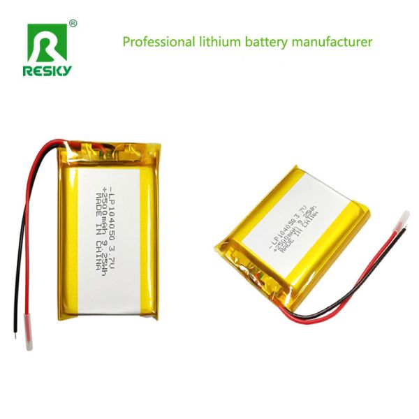 Solar Battery Cell 104050 3.7v 2500mAh 9.25wh Rechargeable LiPolymer Battery For Bluetooth Speaker