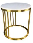 Gelaimei Luxury Hotel Coffee Tables White Marble Coffee Table 600mm Dia