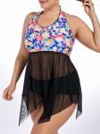 swimwear women bikini Large size swimsuit black dress Beach vacation sexy piece