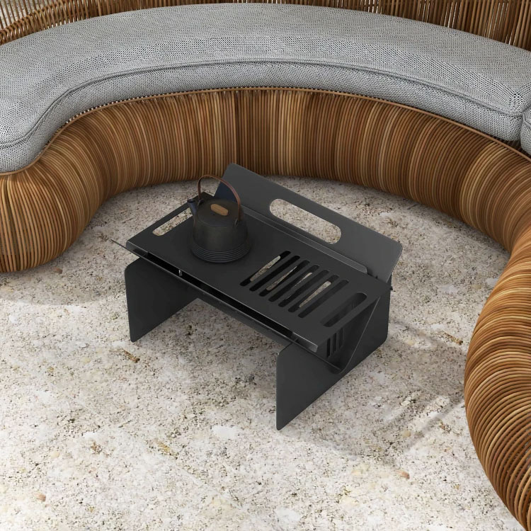 Quick Assembly Coffee Table Firepit for Outdoor Backyard Patio Garden Bonfire Camping