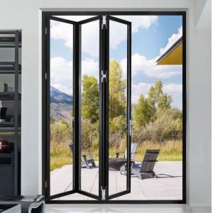 Sleek And Modern Aluminum Folding Door with Secure Locking Mechanism and Good