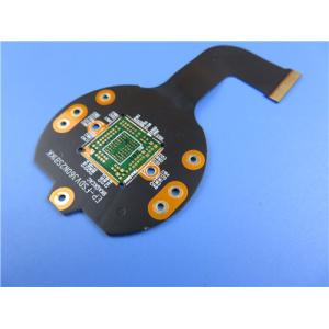 Double Layer Flexible Printed Circuit (FPC) With Black Coverlay and FR4 as Stiffener plus Gold Pads for Gigabyte Switch
