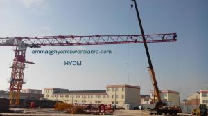 China Topless Flat Tower Crane 20t PT8030 80M Large Working Jib 5m Mast factory