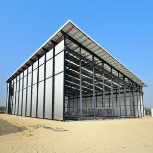 Prefabricated Steel Structure Warehouse with Portal Structure Frame PVDF/PTFE