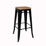 Antique Metal Bar Chair Stools Wooden Top High Chair for Bar Table in Kitchen