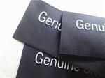 Black Paper Card Folded Clothing Hang Tags Eco - Friendly Ink Printing White
