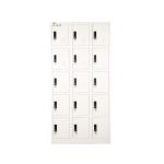 Office Furniture Knock Down 15 Door 0.7mm Thick Metal Lockers
