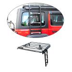 Black Universal Aluminum Roof Climbing Ladder for Offroad Car for Jeep Wrangler