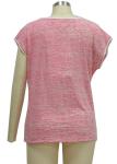 Ladies Casual Shirt Short Sleeve Burn Out Fabric Thin Fabric Fashion Shirt Place