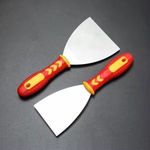 China 0.7 mm 1.0 mm Flexible Stainless Steel Blade Spatula Knife Carbon Steel mirror polished putty knives factory