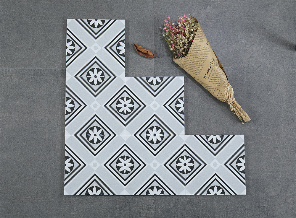 Antibacterial Ceramic Rustic Tiles For Balcony And Wall 200x200mm W.A 6% Floor Tiles For Kitchen