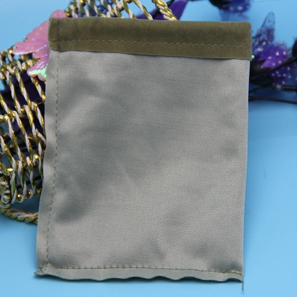 Purple Custom Logo 8x10cm Velvet Drawstring Jewelry Pouch