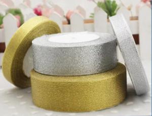 China High Color Fastness Silver Gold Ribbon For Gift Crafters Wedding Party factory