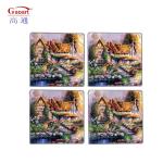 Kitchen Cutting Blank Tempered Glass Coaster in 5mm Thickness and Fruit Design