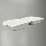 Biodegradable food container disposable take away cornstarch clamshell food