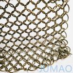 Exterior Bronze Ring Mesh Curtain Chainmail 18mm High Strenth
