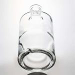 Clear or Customized Round Shaped 750ml 1000ml Glass Bottle With Wood Cork for