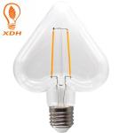 PH-110 heart special shaped edison filament light bulb 2W 4W led filament