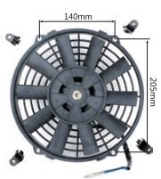 China 12&quot; Black Automotive Electric Cooling Fans Straight Blade 1 Year Warranty factory