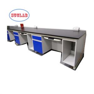 China Wood Chemical Laboratory Work Benches Price with DTC105 DEG Hinges and Wood Material factory