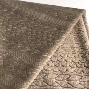 China Embossed Flannel Fleece Fabric Single Side 100% Polyester factory