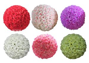 China 10 Inches Artificial Flower Ball Hanging For Xmas Decoration factory