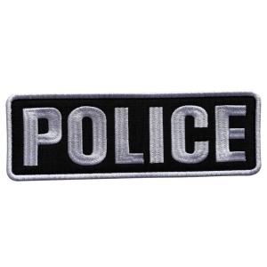 China Laser Cut Personalised Police Velcro Patches Handmade Embroidered Police Badge on sale