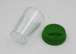 Reusable Double Wall Clear Plastic Coffee Cups With Lids / Plastic Travel Coffee