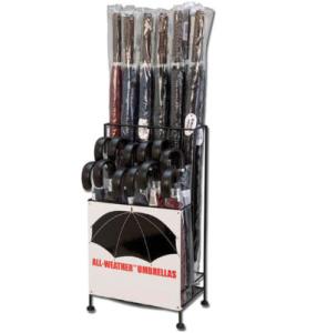 China Flooring Retail Umbrella Display Stand / Retail Belt Display Rack With Poster factory