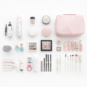 China Large Capacity Pure Color Polyester Cosmetic Bag factory