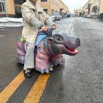 Animatronic Electric Dinosaur Ride on Scooter for Shopping Mall