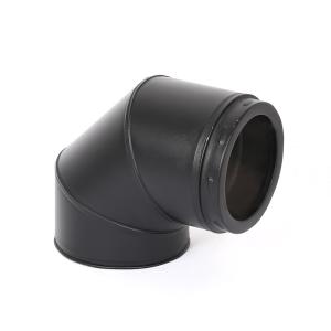 China Tee Fitting Black Chimney Pipe Components EN1856-1 Standard Stainless Steel Material factory