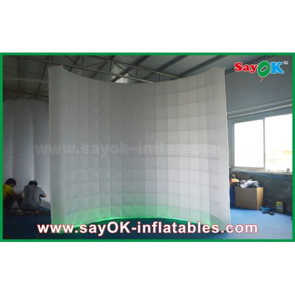 Inflatable Party Decorations 3mLx2.3mH Inflatable LED Wall Background With Color Changing Light For Taking Photo