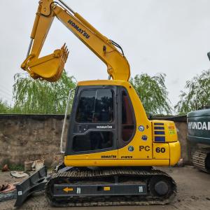 China Yellow Mini Used Excavator 6T Second Hand Komatsu Pc60 Original Color factory