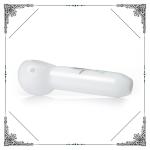 Mini White Glass Smoking Pipe Pocket Glass Water Smoking Pipe 4.2 Inches Length