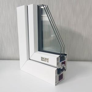 China GKBM 72 UPVC Extrusion Profiles Casement Window Three Seal factory