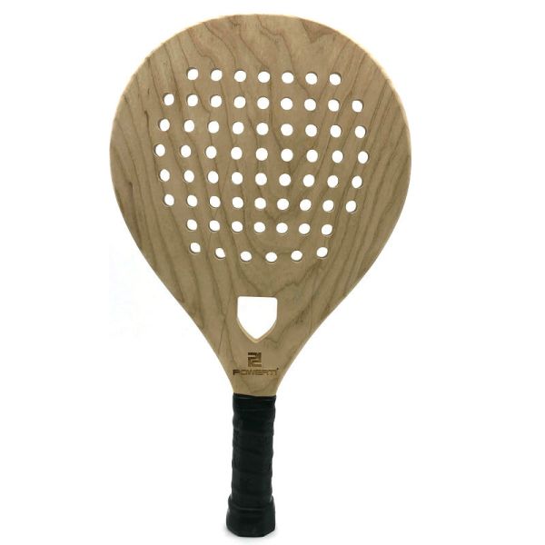 China Nature Wooden Paddle Racket Personalized Beach Tennis Paddle Racquets Customized factory