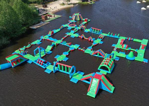Large Commercial Inflatable Water Splash Park / Floating Water Playground