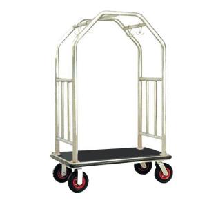 China Bright Luggage Cart Hotel Display Stand With Hooks / Luggage Cart Hotel Luggage Dolly factory