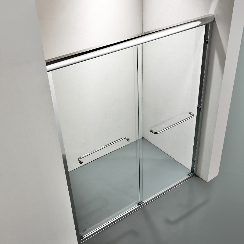 Zigzag double sliding door sliding partition glass door screen partition bathroom shower room bathroom
