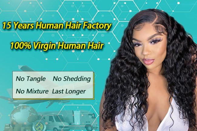 Blonde 613 Deep Wave Wig Human Hair Wig Brazilian Virgin Cuticle Aligned